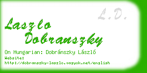 laszlo dobranszky business card
